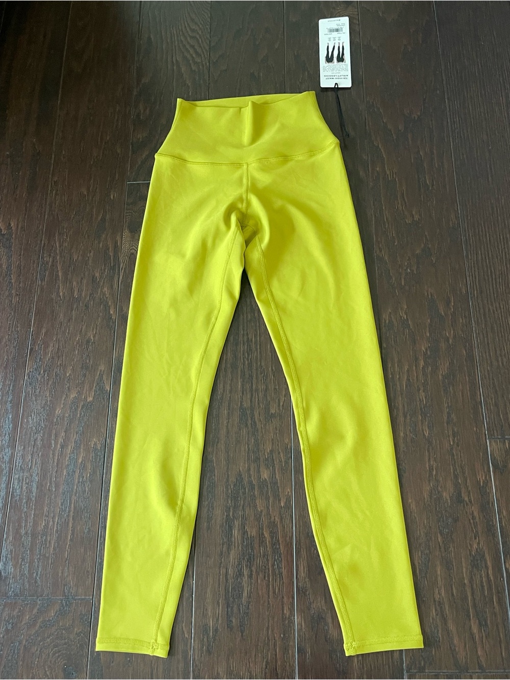 Alo Yoga 7/8 High-Waist Airlift Legging Chartreuse XXS Dry Wicking Stretch NEW